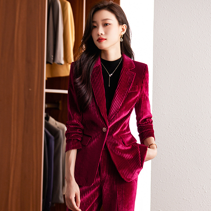 High End Women'S Formal Wear - Женский вельветовый блейзер для осени и