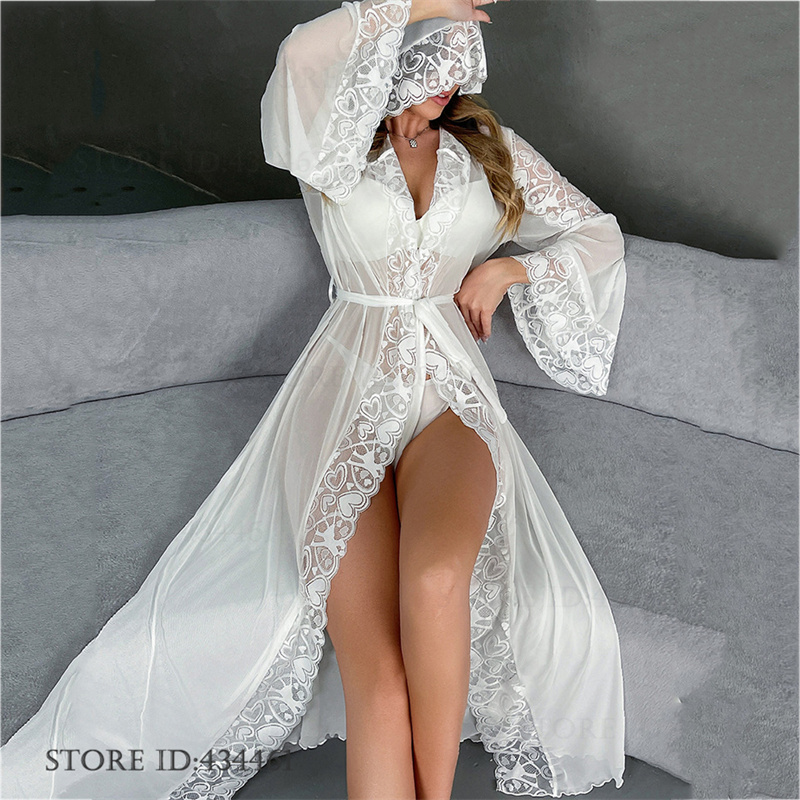 Women'S Formal Wear Wedding - Сексуальный перспективный сетчатый свадебный халат невесты,