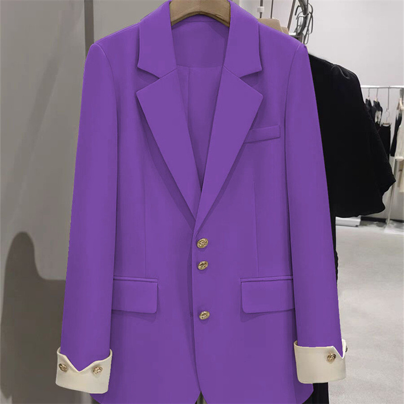Women Formal Wear Winter - Модный женский пиджак с цветными блоками
