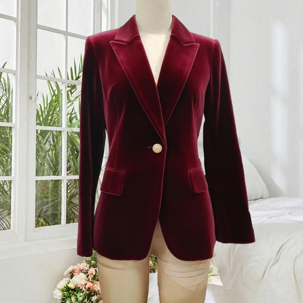 Women Formal Wear Blazers - Вельветовый женский пиджак большого размера с