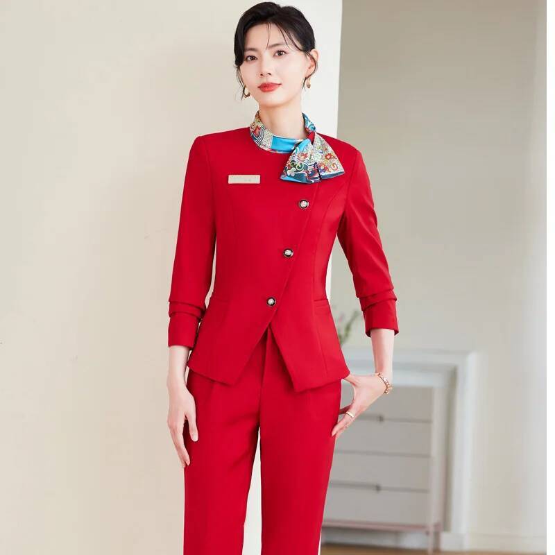 Women Formal Wear Blazers - Формальные элегантные стильные брючные костюмы больших