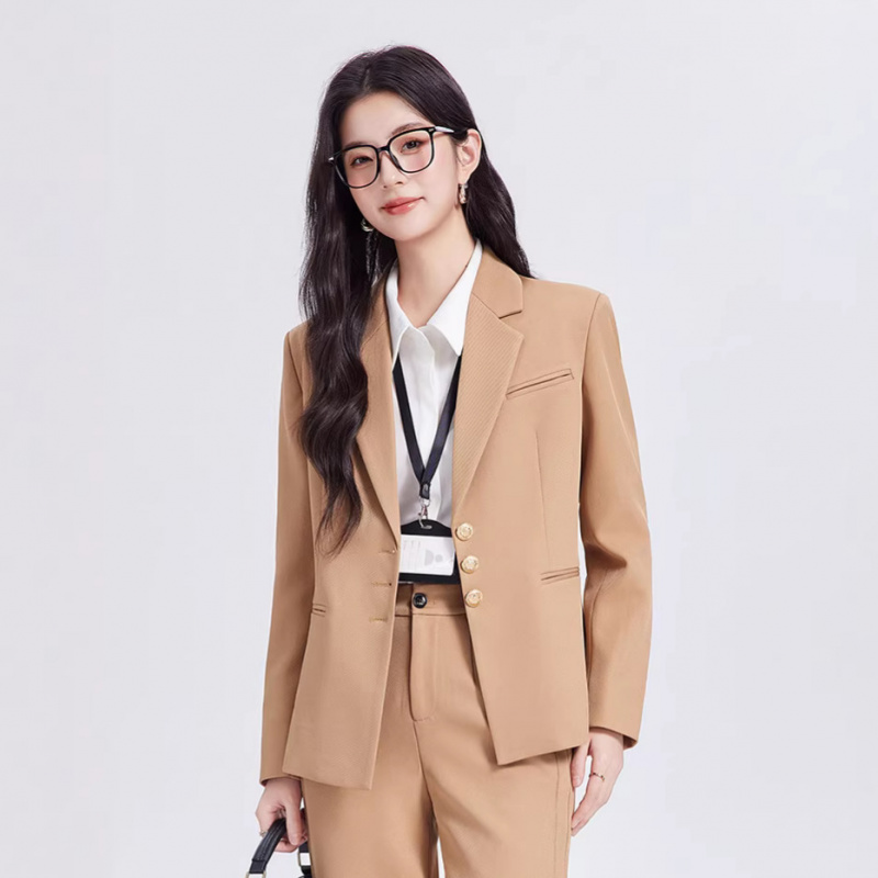 High End Women'S Formal Wear - Женский костюм цвета хаки, высококачественный, в