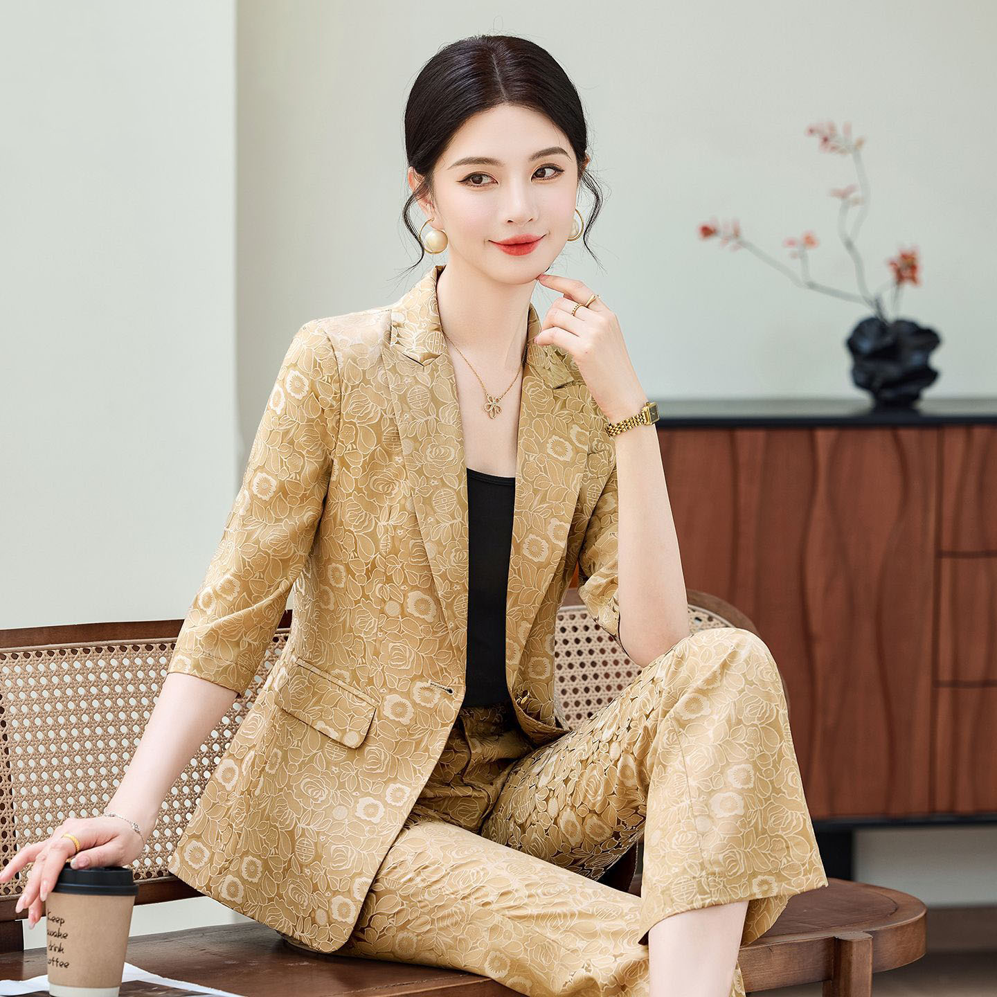 Модный абрикосовый деловой кос – обзор и цена Women Formal Wear Blazers
